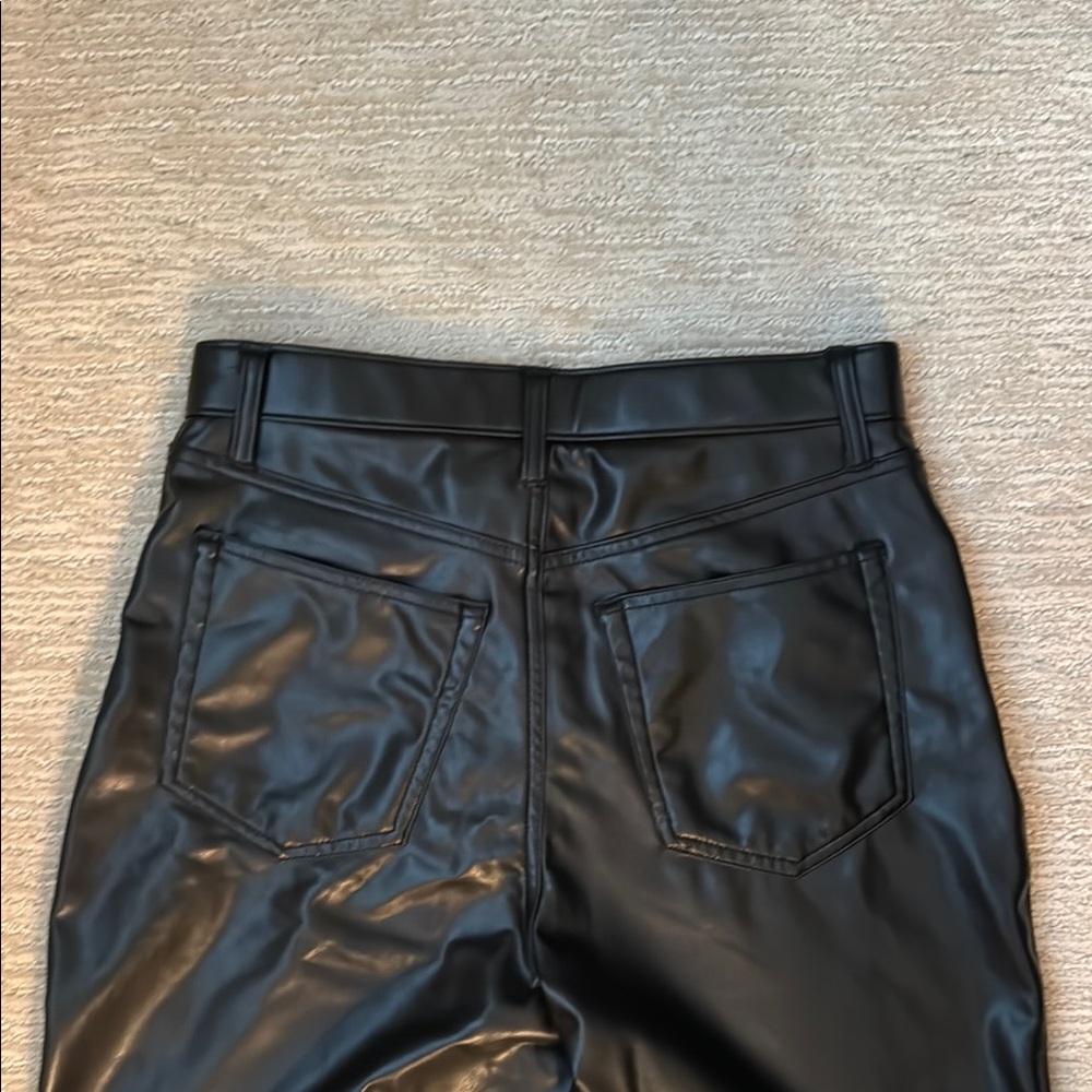Abercrombie & Fitch Jet Black Leatherette Trousers - Picture 10 of 10